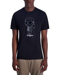 Karl Lagerfeld - Slim Fit Short-sleeve Large Karl Character Graphic T-shirt - Lyst