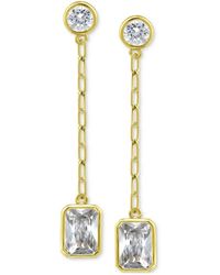 Giani Bernini - Cubic Zirconia Chain Drop Earrings, Created For Macy's - Lyst