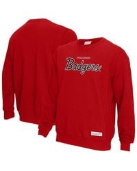 Mitchell & Ness - Wisconsin Badgers Elite Script Pullover Sweatshirt - Lyst