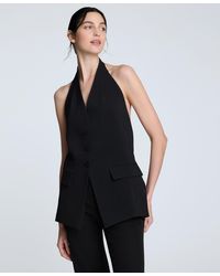 Kenneth Cole - Luxe Twill Three-button Halter Vest - Lyst