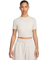 Nike - Sportswear Essential Slim-fit Cropped T-shirt - Lyst