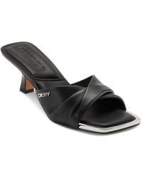 DKNY - Jolaine Twist Slide Sandals - Lyst