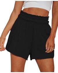 CUPSHE - Smocked Paperbag Waist Shorts - Lyst
