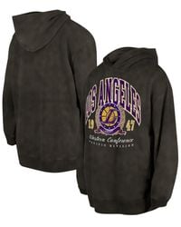 KTZ - And Los Angeles Lakers Oversized Essentials Pigment Wash Fleece Pullover Hoodie - Lyst