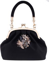 Nina - Vintage Style Crystal Ornament Frame Clutch - Lyst