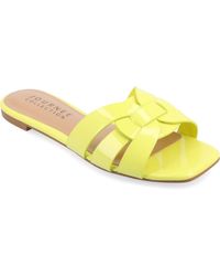 Journee Collection - Arrina Tru Comfort Foam Wide Width Slip On Slide Flat Sandals - Lyst