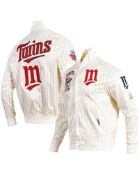 Pro Standard - Minnesota Twins Cooperstown Collection Pinstripe Retro Classic Satin Full-snap Jacket - Lyst