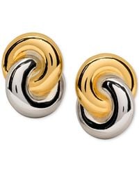 Kate Spade - Two-tone Interlock Stud Earrings - Lyst