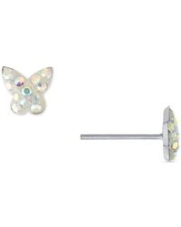 Giani Bernini - Crystal Butterfly Stud Earrings In Sterling Silver, Created For Macy's - Lyst