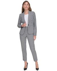 Tommy Hilfiger - Gingham One Button Blazer Sloane Gingham Ankle Pants - Lyst
