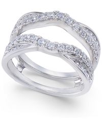 Macy's - Diamond Curved Overlapped Solitaire Enhancer Ring Guard (1 Ct. T.w. - Lyst