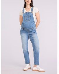 Motherhood Maternity - Relaxed Fit Maternity Denim Overall - Lyst