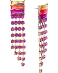 INC International Concepts - Gold-tone Crystal Fringe Statement Earrings - Lyst