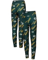 Concepts Sport - Bay Packers Breakthrough Allover Print Knit Sleep leggings - Lyst