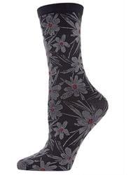Natori - Abstract Floral Crew Socks - Lyst