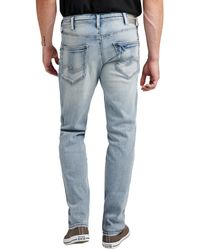 Silver Jeans Co. - Eddie Athletic Fit Tapered Leg Stretch Jeans - Lyst
