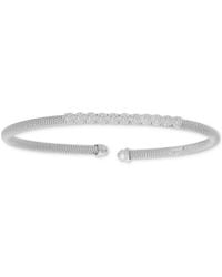 Macy's - Round-cut Cubic Zirconia Mesh Cuff Bracelet - Lyst
