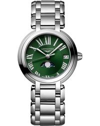 Longines - Swiss Automatic Primaluna Moonphase Stainless Steel Bracelet Watch 31mm - Lyst