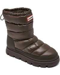 HUNTER - Maribel Lug Sole Insulated Waterproof Snow Booties From Finish Line - Lyst
