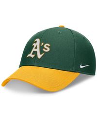 Nike - Green/gold Oakland Athletics Evergreen Club Performance Adjustable Hat - Lyst