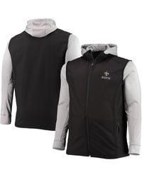Dunbrooke - Black And Gray New Orleans Saints Big And Tall Alpha Full-zip Hoodie Jacket - Lyst
