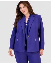 Kasper - Plus Size Notch-collar Single-button Blazer - Lyst