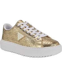 Guess - Denesa Treaded Platform Lace-up Sneakers - Lyst