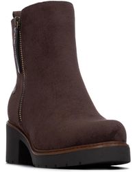 Xti - Refresh Suede Ankle Block-heel Booties - Lyst