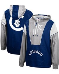 Mitchell & Ness - Chicago Cubs Highlight Reel Windbreaker Half-zip Hoodie Jacket - Lyst