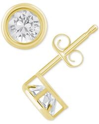 Macy's - Lab-created Opal Bezel Stud Earrings (1-1/5 Ct. T.w. - Lyst
