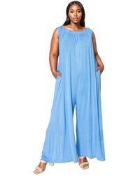 L I V D - Plus Size Olson Wide Leg Pocket Jumpsuit - Lyst