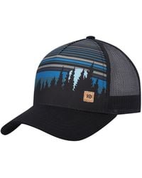Tentree Blue And Black Retro Juniper Altitude Trucker Snapback Hat