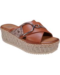 Gc Shoes - Lindsey Strappy Platform Slide Sandals - Lyst