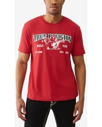 TRUE RELIGION - World Tour Heritage Logo Crewneck T-shirt - Lyst