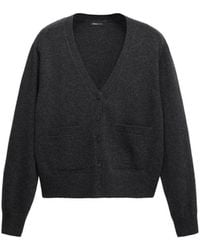 Mango - Selection Wool & Cashmere-blend V-neck Cardigan - Lyst