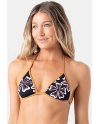 Roxy - Playa Hermosa Reversible Mini Tiki Triangle Bikini Top - Lyst