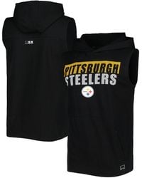 MSX by Michael Strahan - Pittsburgh Steelers Relay Sleeveless Pullover Hoodie - Lyst