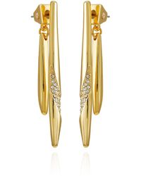 Vince Camuto - Tone Glass Stone Front And Back Dangle Drop Earrings - Lyst