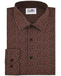 Tayion Collection - Slim-fit Mini-floral Dress Shirt - Lyst