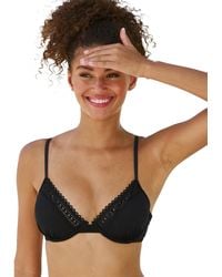 Lascana - Underwire Lace Trim Bikini Swimsuit Top Bra Sizing - Lyst
