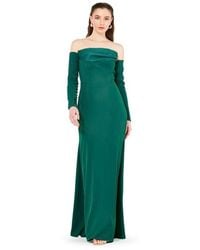 Amiri - Off-the-shoulder Pleat Drape Gown - Lyst