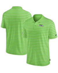 Nike - Neon Green Seattle Seahawks Sideline Lock Up Victory Performance Polo Shirt - Lyst