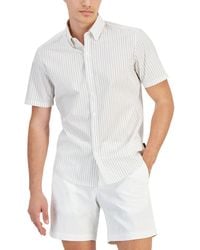 Michael Kors - Slim-fit Stretch Stripe Button-down Shirt - Lyst