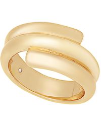 And Now This - Silver Plated Or 18k Plated Brass Coil Ring - Lyst