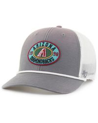 '47 - Gray/white Arizona Diamondbacks Tide Sweep Rope Trucker Adjustable Hat - Lyst