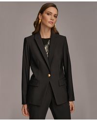 Donna Karan - One Button Blazer - Lyst