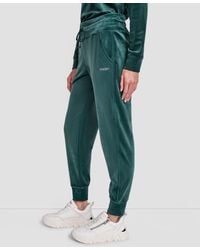 DKNY - Platinum Velour Rhinestone Logo Slim Fit joggers - Lyst