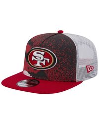 KTZ - Scarlet San Francisco 49ers Court Sport 9fifty Snapback Hat - Lyst