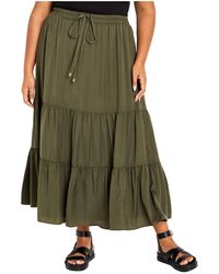 City Chic - Plus Size Summer Tier Skirt - Lyst