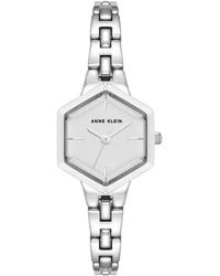 Anne Klein - Quartz Petite Hexagonal Alloy Metal Bracelet Watch - Lyst